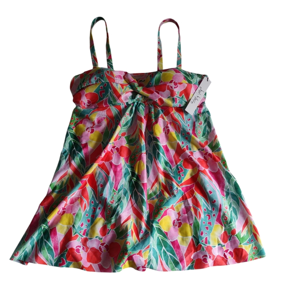 Nicole Miller Studio XL Mosaic Floral Swimsuit